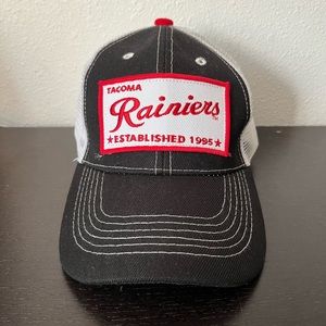 Tacoma Rainiers Black with White Mesh Hat Washington Slightly used